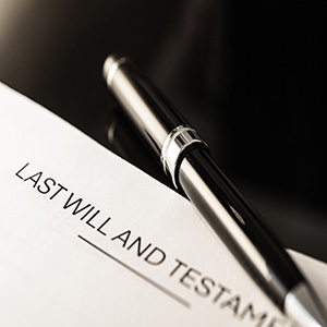 Last will and testament document in Texas for mineral rights